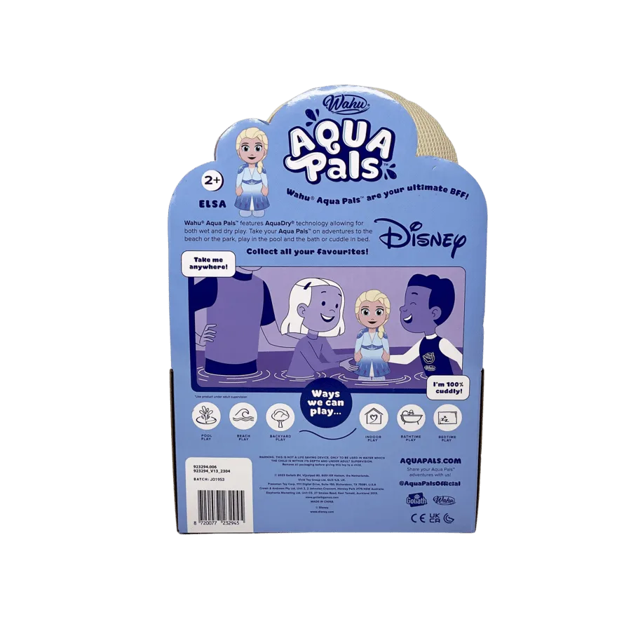 AQUA PALS Elsa – Disney Frozen – Peluche 35cm – Wahu – Goliath | 35cm x 20cm x 10cm - immagine 3