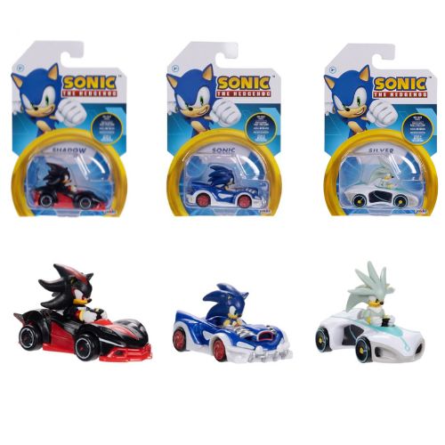 Sonic Speed Star Kart: Veicoli in Metallo pressofuso di Sonic, Shadow e Silver - immagine 2