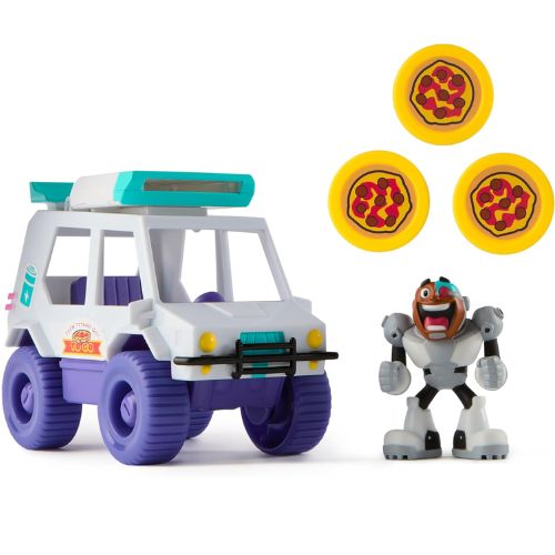 Teen Titans Go! T-Car Pizza Launcher Cyborg – Giocattolo Interattivo per Bambini - immagine 4