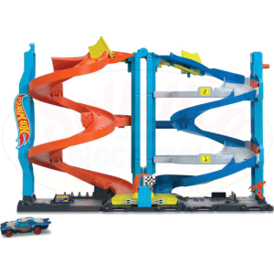Torre Trasformabile Hot Wheels City: Gara e Stunt senza Limiti