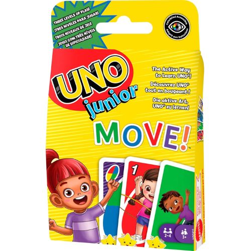 UNO Junior Move! Gioco di Carte per Famiglie Scatenate