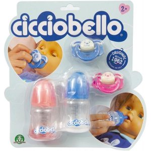 Set accessori Cicciobello 2 Ciucci e 2 Biberon | 21cm x 19cm x 0,2cm