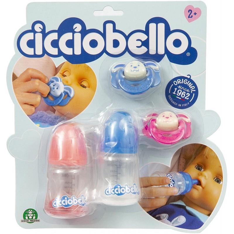Set accessori Cicciobello 2 Ciucci e 2 Biberon | 21cm x 19cm x 0,2cm