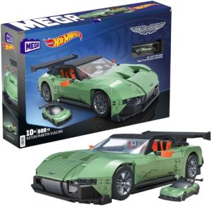 MEGA Hot Wheels Aston Martin Vulcan: Set da Costruzione con Modellino Die-Cast