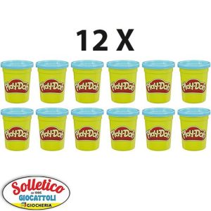Play-Doh 12 Vasetti Blu: Stimola la Creatività e il Divertimento dei Tuoi Bambini!