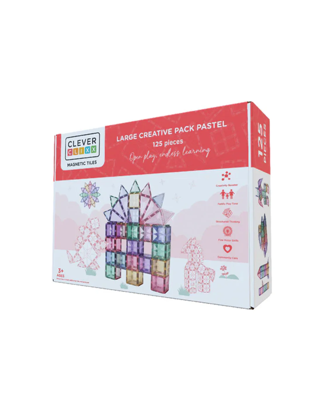 Clever Clixx - 125 Pezzi – Costruzioni Magnetiche Pastello