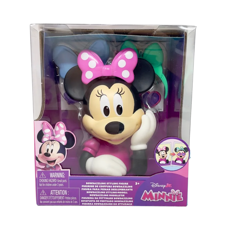 Disney Junior Minnie – Styling Figure con Accessori Intercambiabili – Just play Products| 14 cm x 9 cm x 16 cm