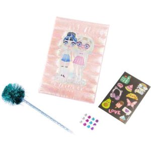 Influencer Fashion Book Rosa con Penna Pom Pom Verde