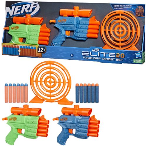 Nerf Elite 2.0 Face Off – Set Blaster con Bersaglio