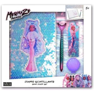 Diario Scintillante Shellnelle Mermaze Mermaidz – Set Completo con Penna, Segnalibro e Lucidalabbra | Solletico Giocattoli