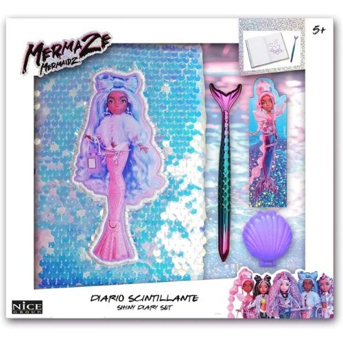 Diario Scintillante Shellnelle Mermaze Mermaidz – Set Completo con Penna, Segnalibro e Lucidalabbra | Solletico Giocattoli