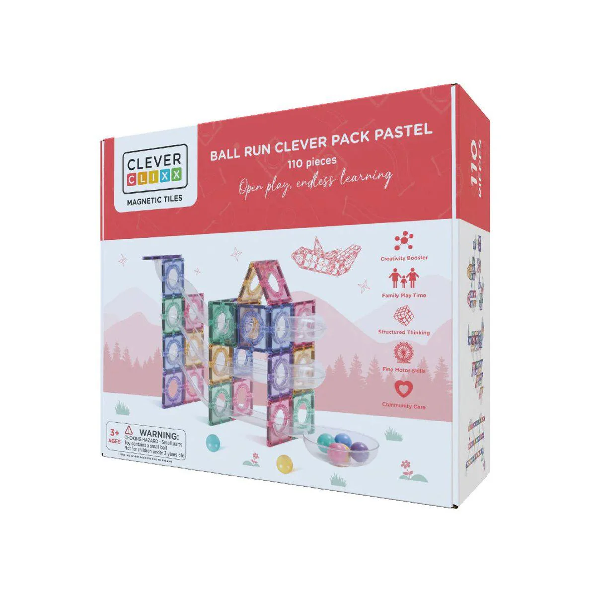Clever Clixx - 110 Pezzi – Costruzioni Magnetiche Pastello - immagine 2