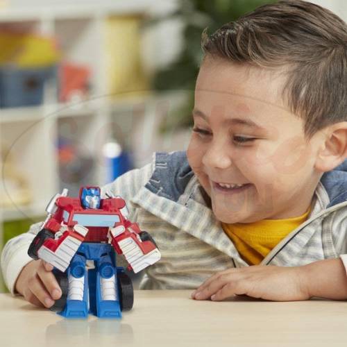 Transformers Optimus Prime – Robot 12cm Rescue Bots Academy – Giocattolo Trasformabile per Bambini, Facile da Usare - immagine 6