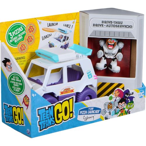 Teen Titans Go! T-Car Pizza Launcher Cyborg – Giocattolo Interattivo per Bambini - immagine 8