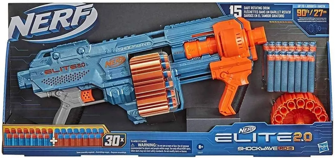 Nerf Elite 2.0 Shockwave RD-15 – Hasbro | 52cm x 21cm x 5cm