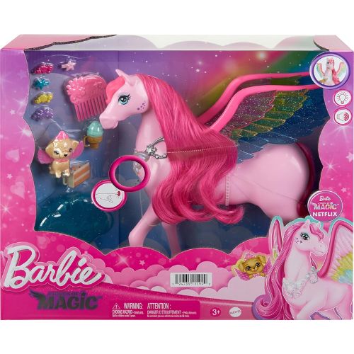Barbie Mattel Fairytale Touch of Magic Pink Pegasus: Luci, Suoni e Magia! - immagine 4