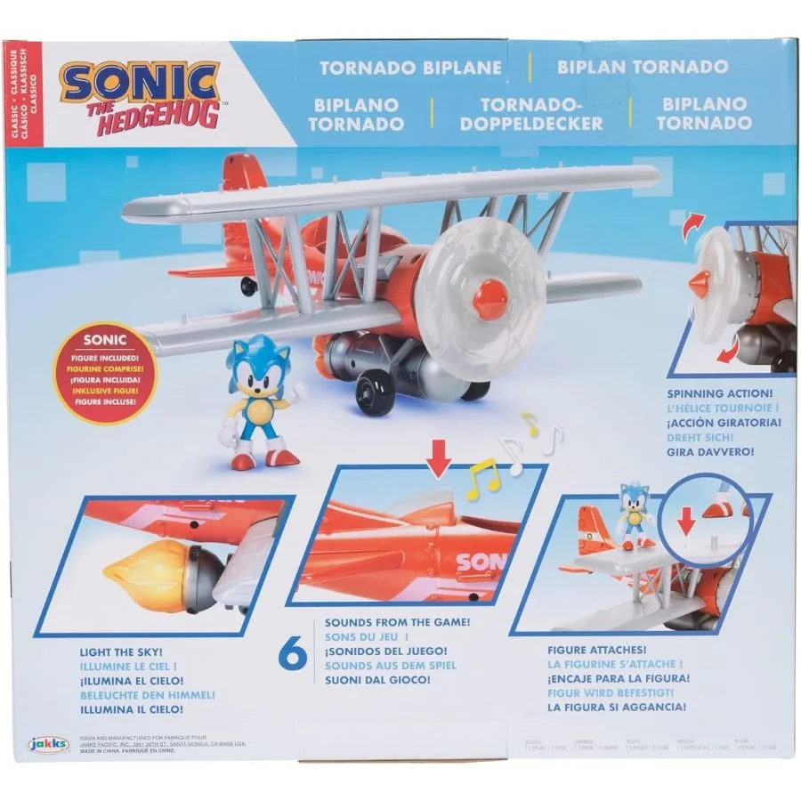 Sonic Biplano Tornado con Luci e Suoni – JAKKS Pacific - immagine 4