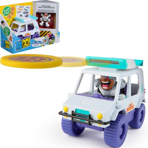 Teen Titans Go! T-Car Pizza Launcher Cyborg – Giocattolo Interattivo per Bambini
