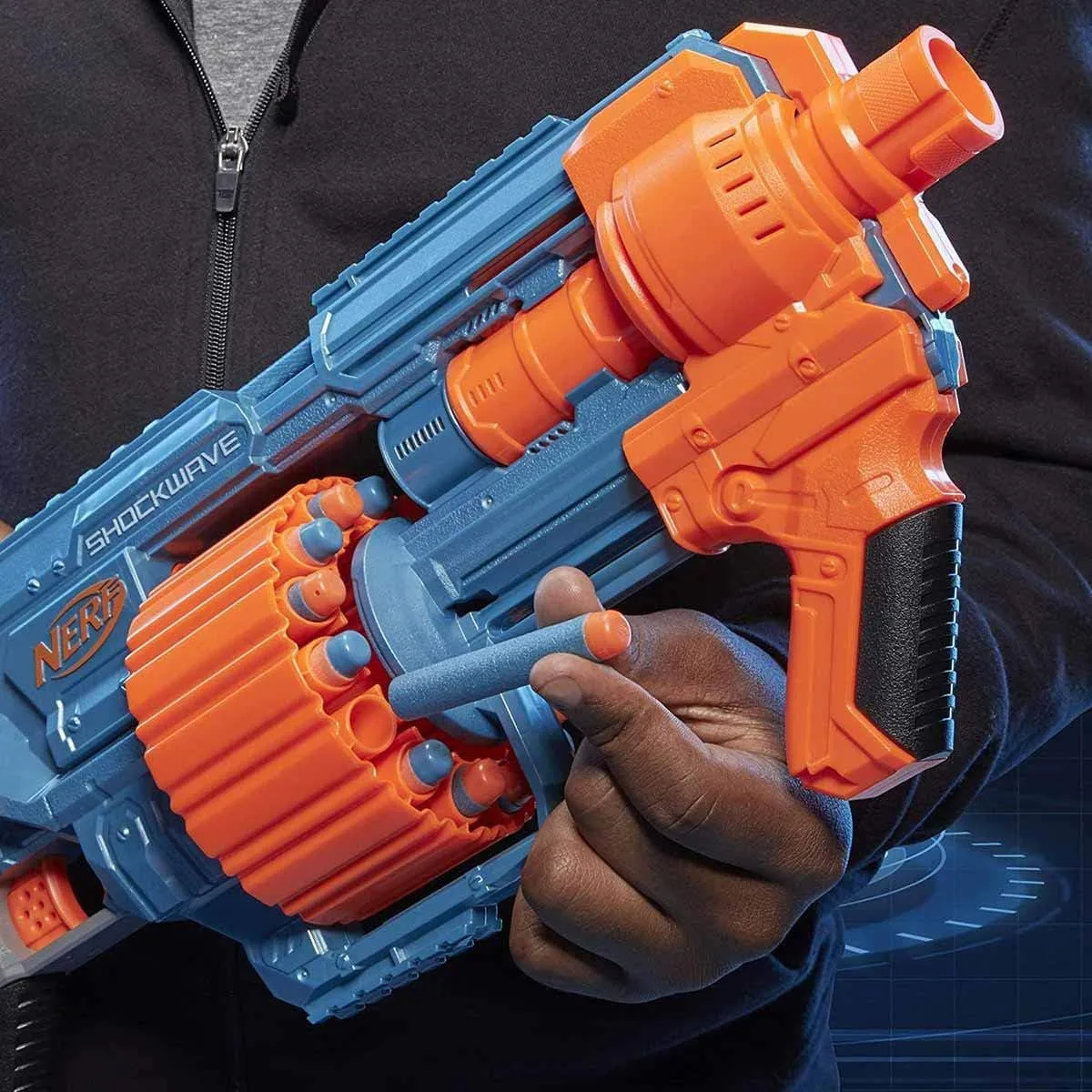 Nerf Elite 2.0 Shockwave RD-15 – Hasbro | 52cm x 21cm x 5cm - immagine 5