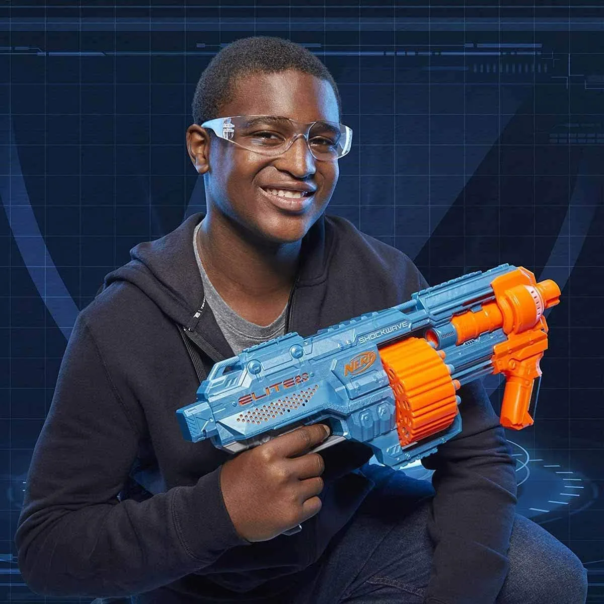 Nerf Elite 2.0 Shockwave RD-15 – Hasbro | 52cm x 21cm x 5cm - immagine 4