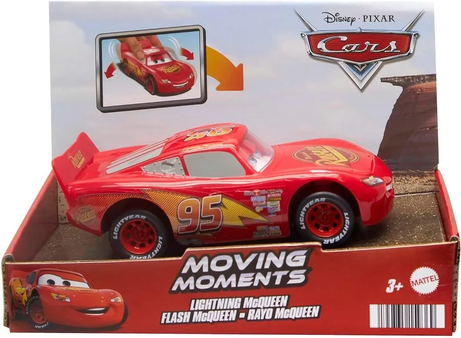 Saetta McQueen moving moments – CARS – Mattel | 18cm x 8cm x 7cm