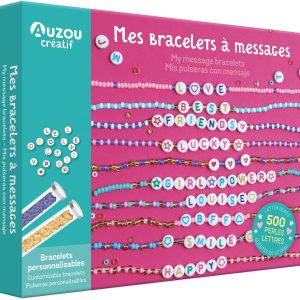 Kit braccialetti lettere e perline