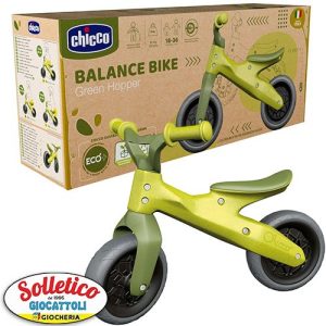 Balance Bike (Green Hopper) – Eco Plus: Chicco (25 kg – Dai 18 ai 36 mesi – Dimensioni 68x49x34 cm)