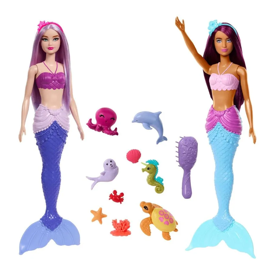 Barbie Mermaid Dolls – Confezione da 2 – Mattel | 33cm x 32cm x 6cm - immagine 6