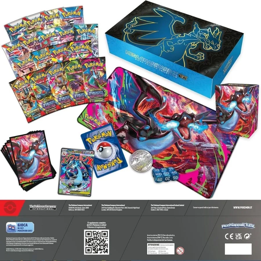 Collezione Ultra Premium Mega Charizard X ex – Pokemon TCG | 37cm x 9cm x 22cm - immagine 4