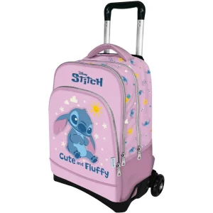 Zaino Trolley Stitch Rosa Scuola – Spazioso, Comodo, Disney!