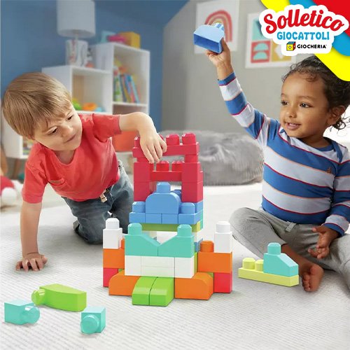 Fisher-Price – Mega Blocks: Sacca Grande (60 Blocchi – Rosa) - immagine 5