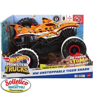 Hot Wheels Unstoppable Tiger Shark: Mattel ( Monster Truck Radiocomandato / 2,4GHz / Scala 1:15 /  HGV87)