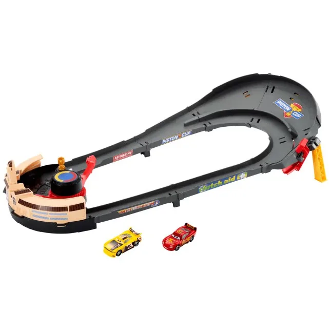 Cars NASCAR – Lane Change Race Playset – Mattel | 45cm x 9cm x 25cm - immagine 5