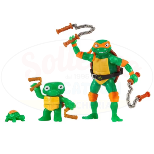 Tartarughe Ninja Action Figures (Assortito): Dalla nascita all’adolescenza, brillano al buio! - immagine 5