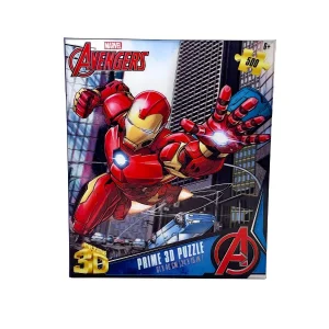 Puzzle 3D Iron man 500 pezzi – Marvel – Grandi Giochi | 22cm x 5cm x 25cm