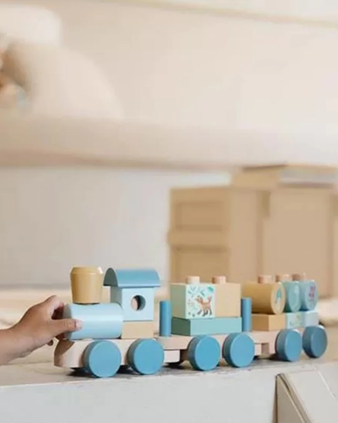 Little Dutch - Treno Personalizzabile - Blu Amici Della Foresta - immagine 4