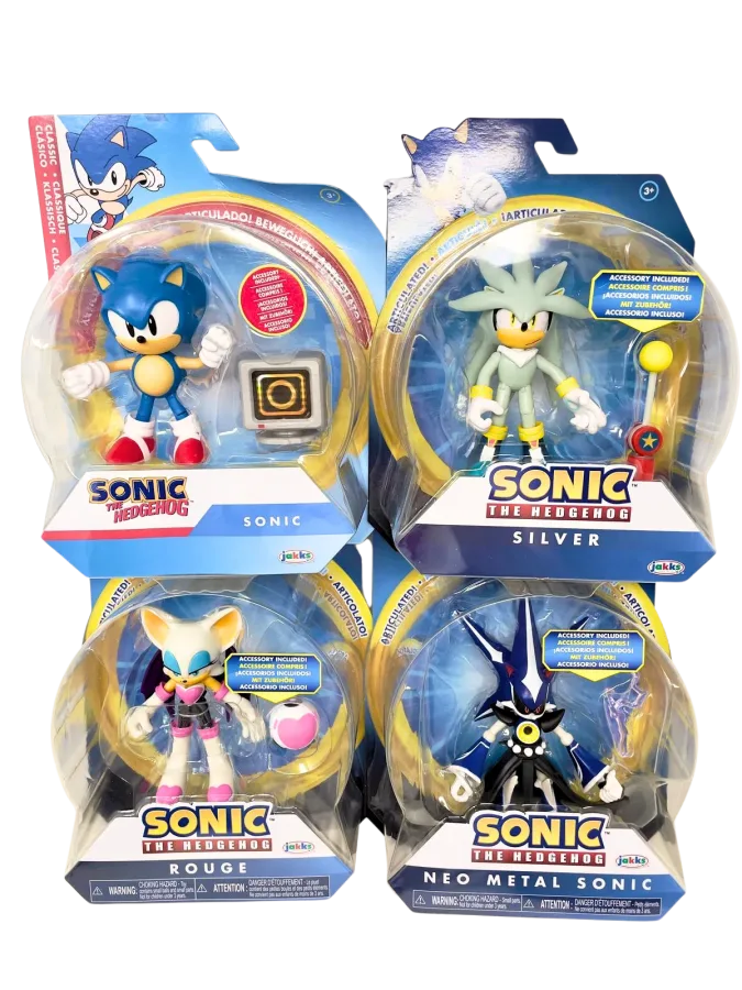 Sonic The Hedgehog Action Figure 10cm – Assortito | 16cm x 8cm x 21cm - immagine 2