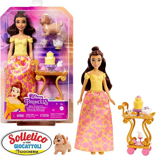 Disney Princess – Belle: Carrello Tea Time – Un Giorno da Principessa per le Tue Bambine! - immagine 2