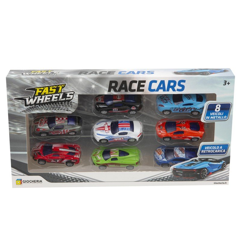 Fast Wheels – Set di 8 Auto Die Cast 1:64: Adrenalina e Divertimento - immagine 2