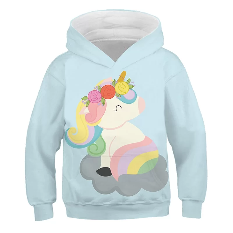 Felpa unicorno a fiori - immagine 2