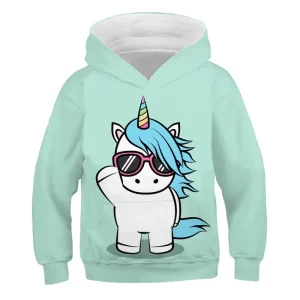 Felpa Unicorno Verde