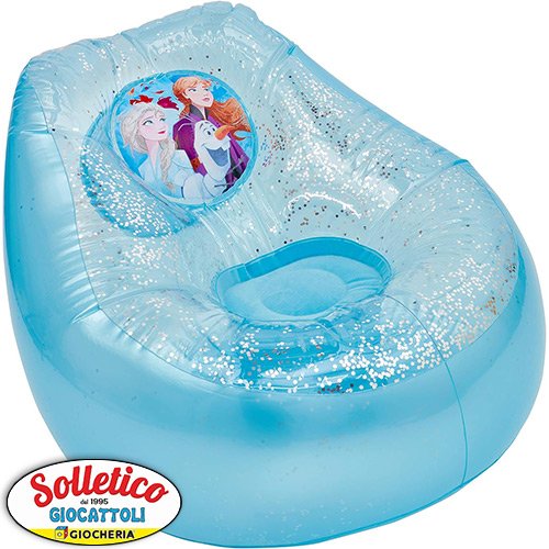 Disney Frozen: Poltrona Gonfiabile per Bambini con Glitter – Relax e Magia nella Cameretta