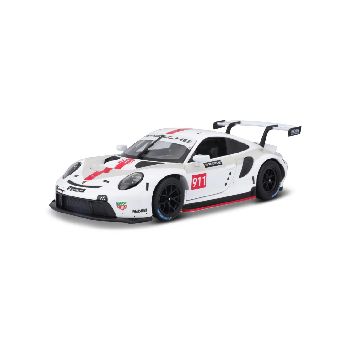 18-28013 Bburago Race - Porsche 911 RSR GT, bianca - Scala 1:24 - immagine 2