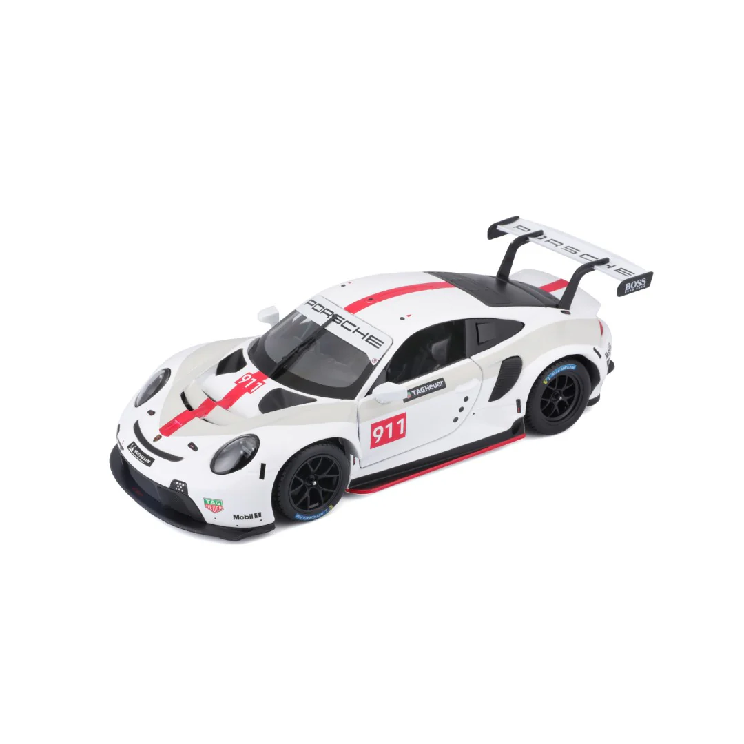 18-28013 Bburago Race - Porsche 911 RSR GT, bianca - Scala 1:24 - immagine 5