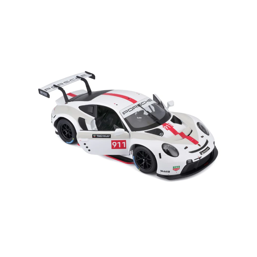 18-28013 Bburago Race - Porsche 911 RSR GT, bianca - Scala 1:24 - immagine 6
