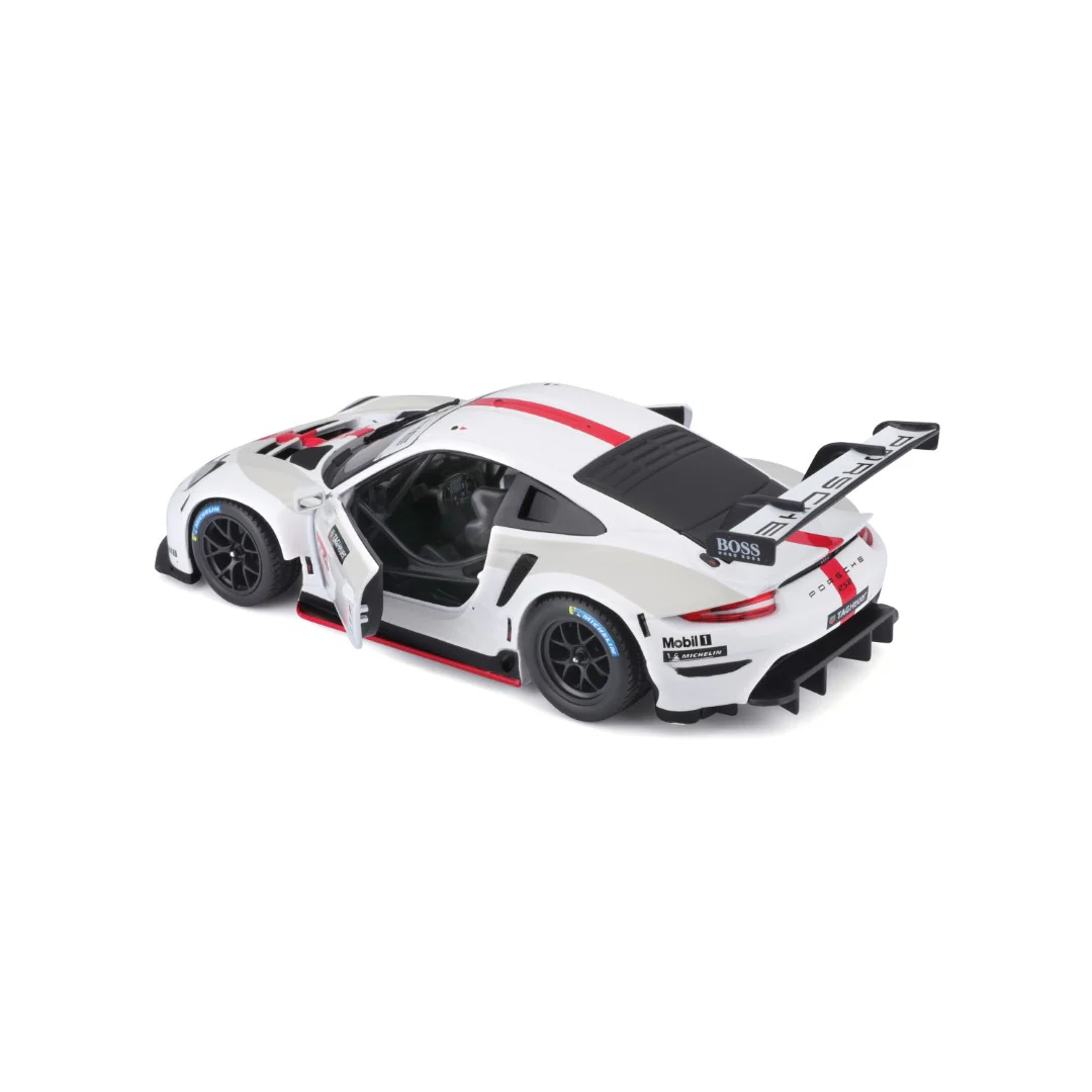 18-28013 Bburago Race - Porsche 911 RSR GT, bianca - Scala 1:24 - immagine 7