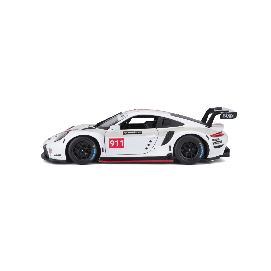 18-28013 Bburago Race - Porsche 911 RSR GT, bianca - Scala 1:24 - immagine 8