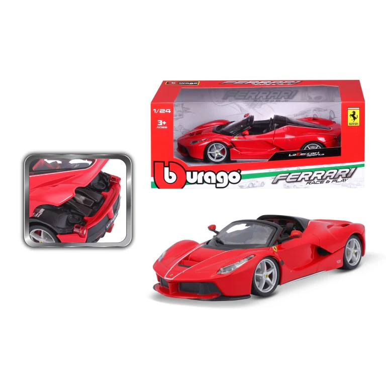 18-26022 Bburago Ferrari Race&Play - Ferrari LaFerrari Aperta, rossa - 1:24 - immagine 4