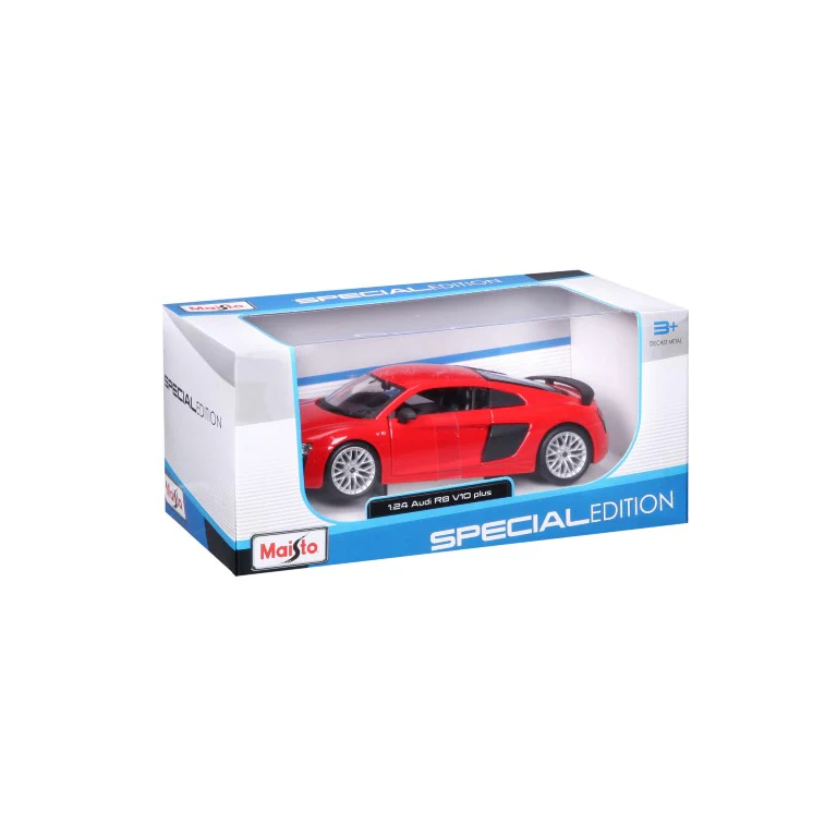 31513 RD Bburago Maisto - Audi R8 V10 plus, rossa - Scala 1:24 - immagine 3