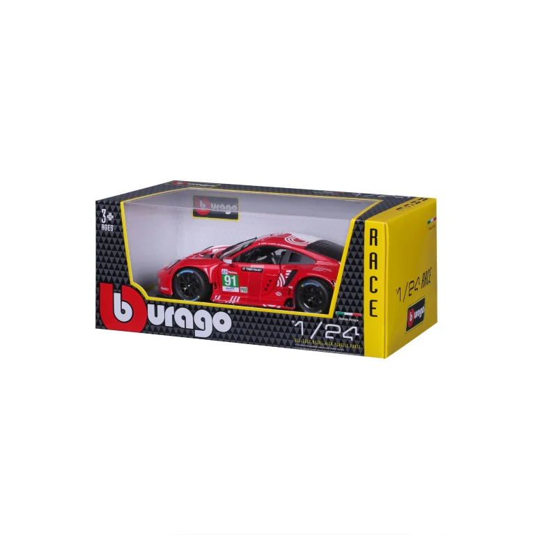 18-28016 Bburago Race - Porsche 911 RSR LM (2020) #91, rossa - 1:24 - immagine 5
